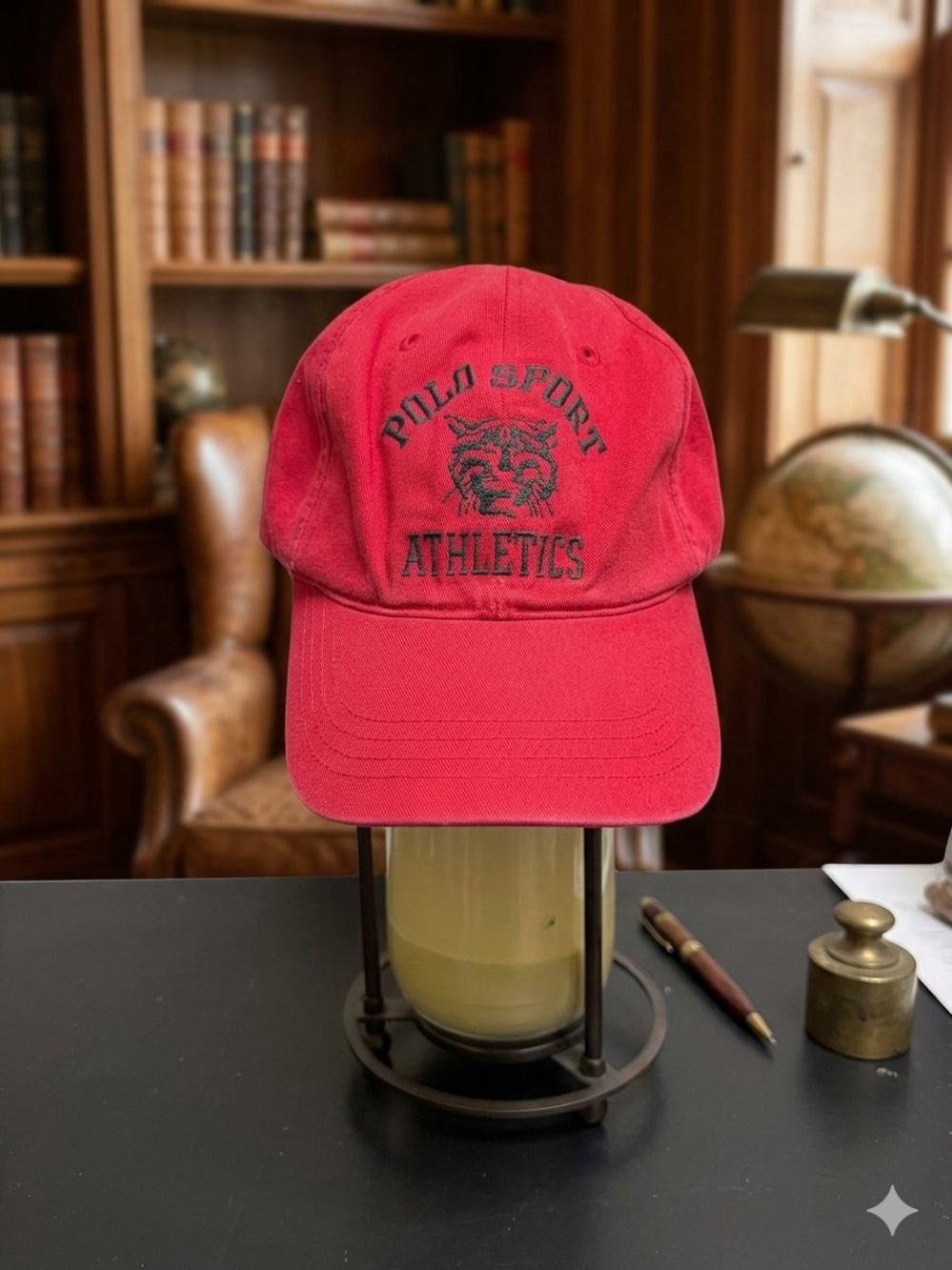 Vintage Polo by Ralph Lauren Red 'Polo Sport Athletics' Embroidered Baseball Cap